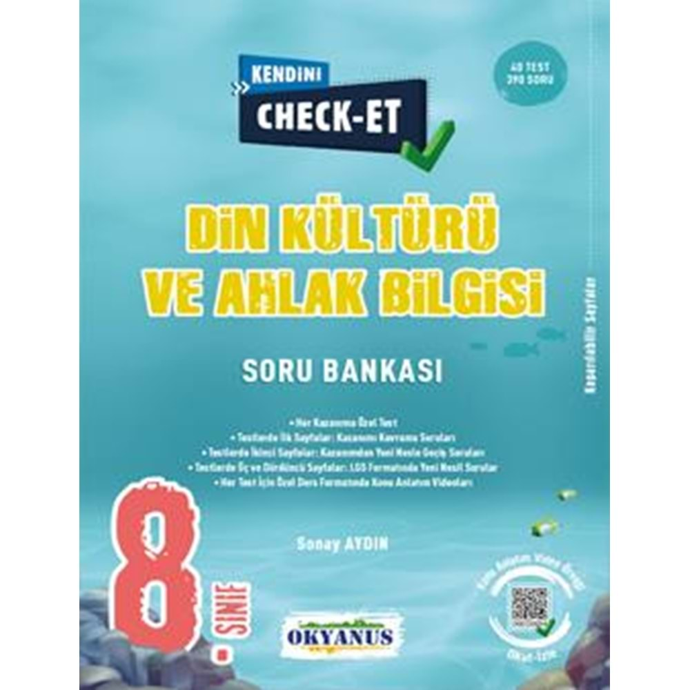 OKYANUS 8.SINIF KENDİNİ CHECK-ET DİN KÜLTÜRÜ VE AHLAK BİLGİSİ SORU BANKASI