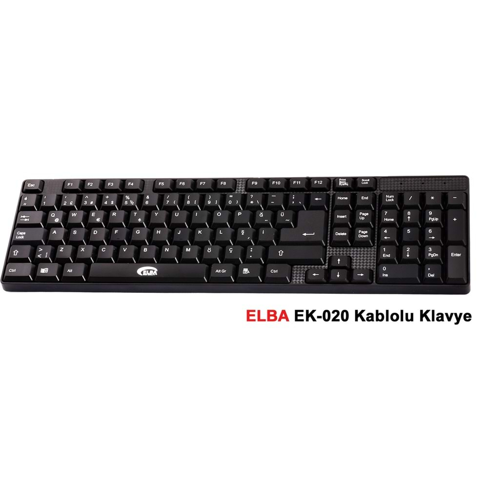 ELBA EK-020 Q USB KABLOLU MASAÜSTÜ MULTİMEDYA KLAVYE