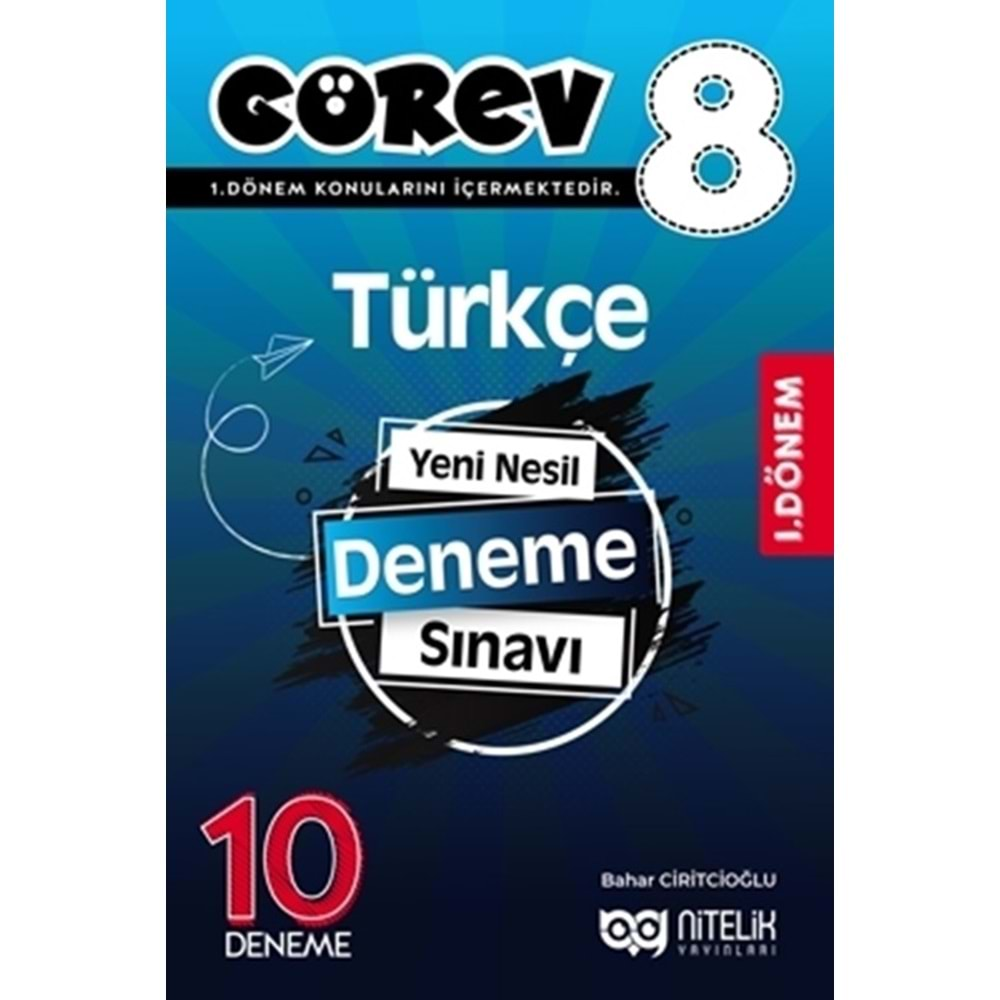 NİTELİK 8.SINIF LGS 1.DÖNEM TÜRKÇE GÖREV 10 DENEME