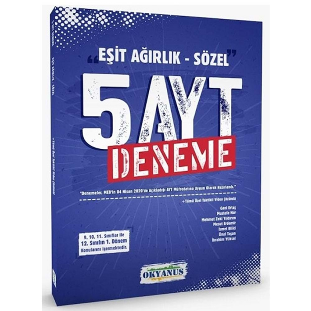 OKYANUS AYT EŞİT AĞIRLIK-SÖZEL 5 Lİ DENEME