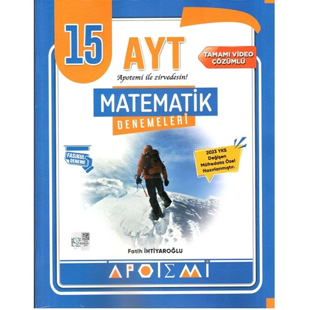 APOTEMİ AYT MATEMATİK 15 Lİ DENEME ÖZEL BASKI-2023