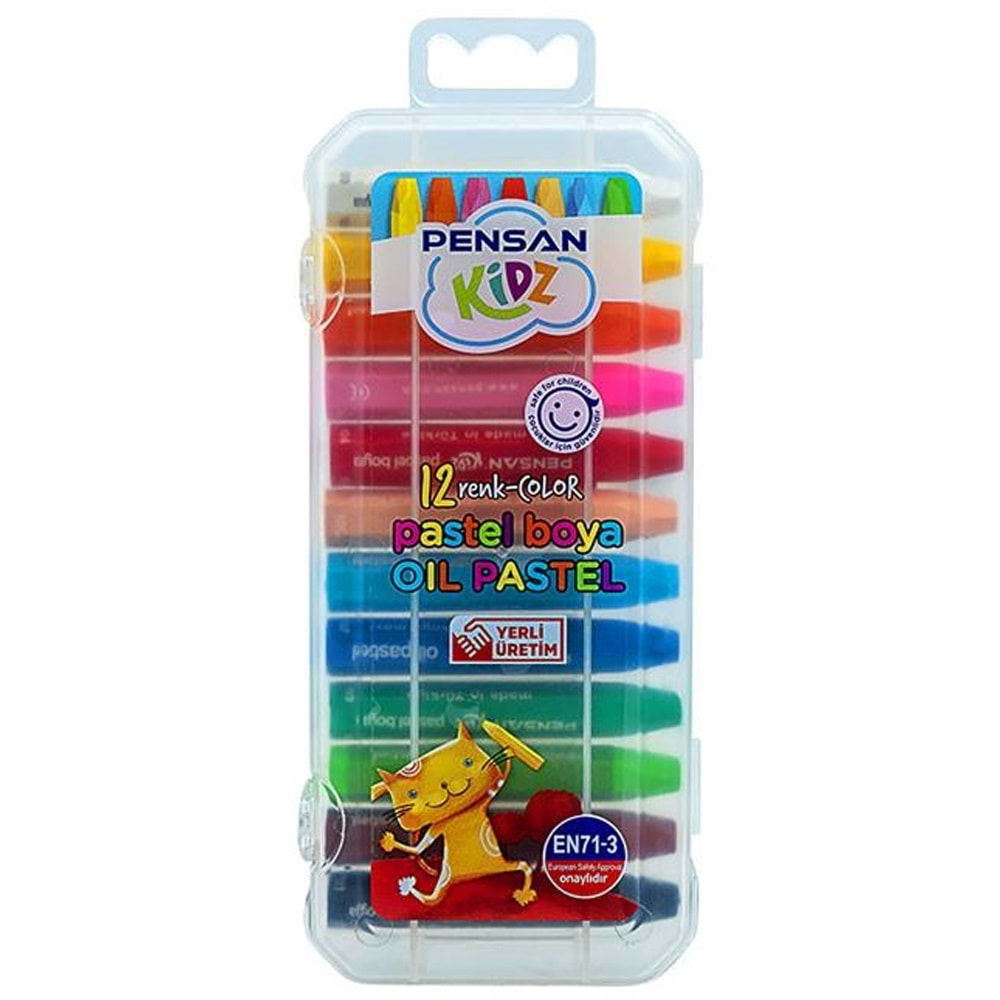 PENSAN KİDZ 12 RENK PRATİK KUTULU PASTEL BOYA