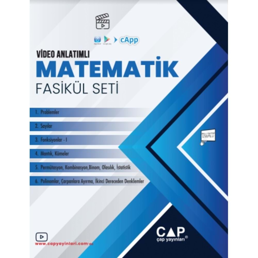 ÇAP TYT MATEMATİK VİDEO ANLATIMLI FASİKÜL SETİ-2025