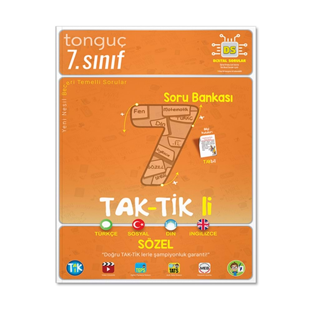 TONGUÇ 7.SINIF SÖZEL TAK-TİK Lİ SORU BANKASI