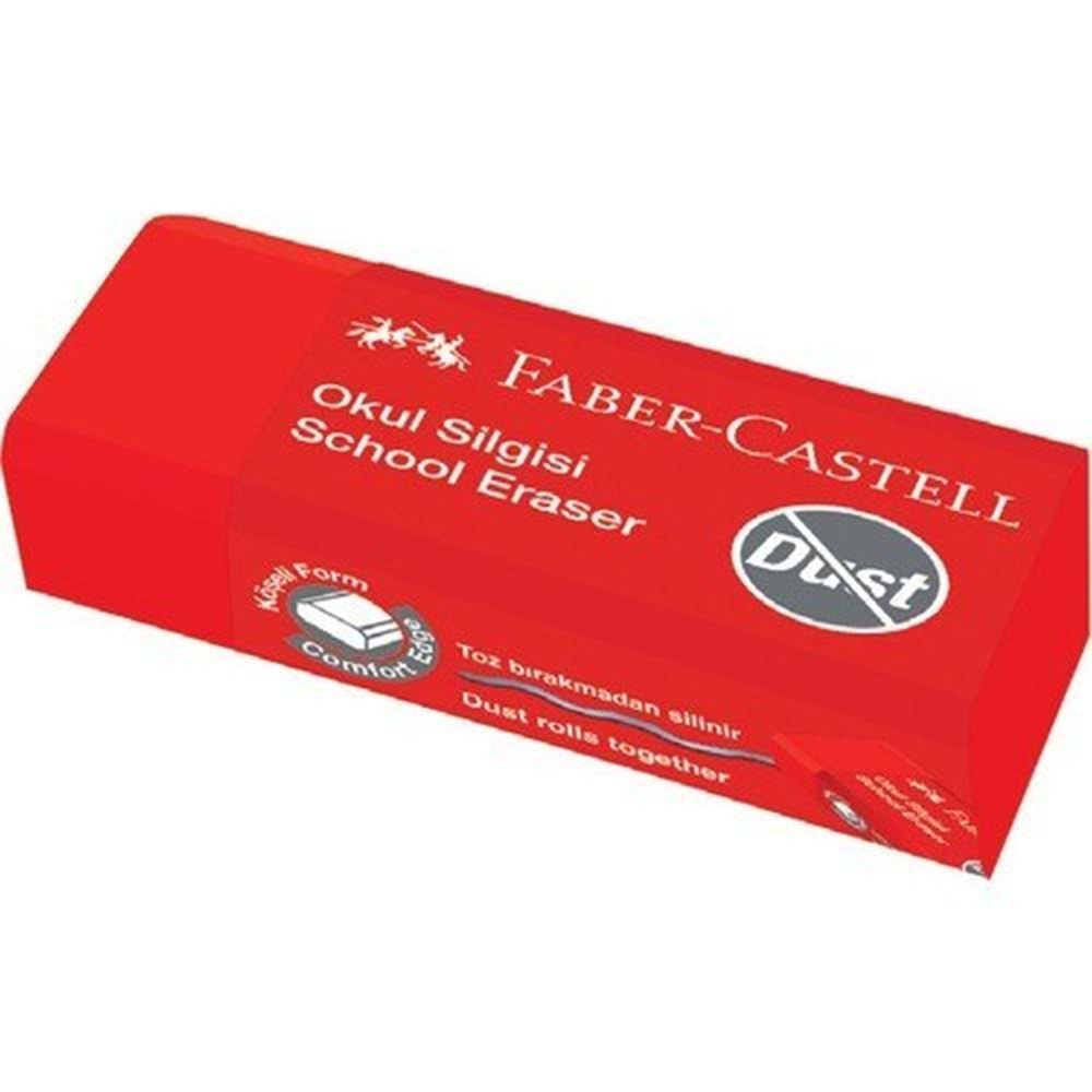 FABER CASTELL OKUL SİLGİSİ BÜYÜK KIRMIZI - 187222