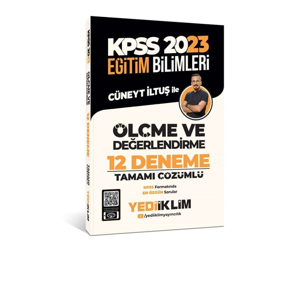 YEDİİKLİM KPSS 2023 EĞİTİM BİLİMLERİ ÖLÇME VE DEĞERLENDİRME TAMAMI ÇÖZÜMLÜ 12 DENEME