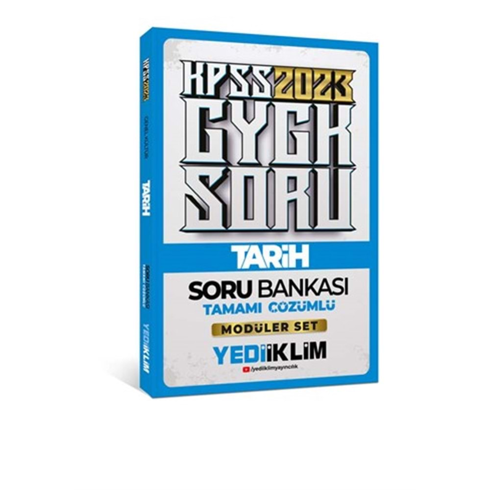 YEDİİKLİM KPSS 2023 GENEL KÜLTÜR TARİH TAMAMI ÇÖZÜMLÜ SORU BANKASI