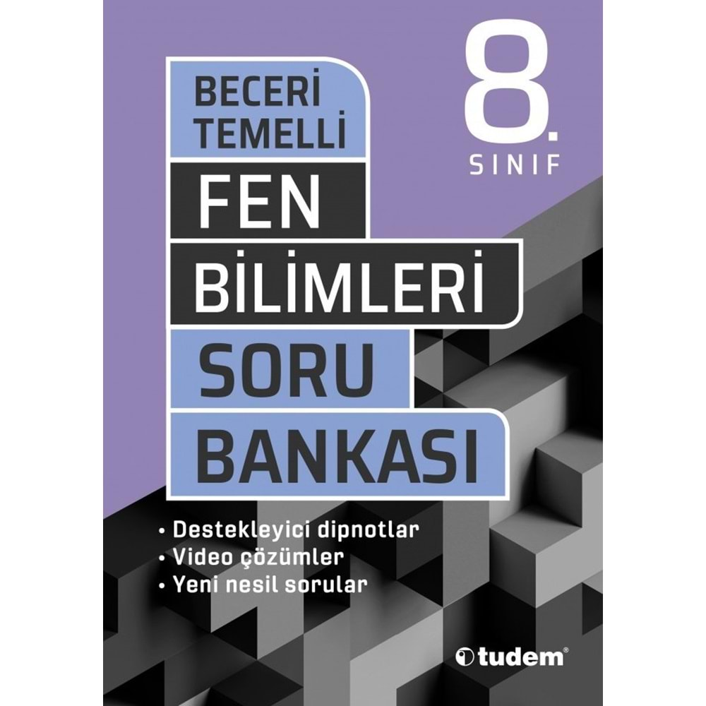 TUDEM 8.SINIF FEN BİLİMLERİ BECERİ TEMELLİ SORU BANKASI 2020