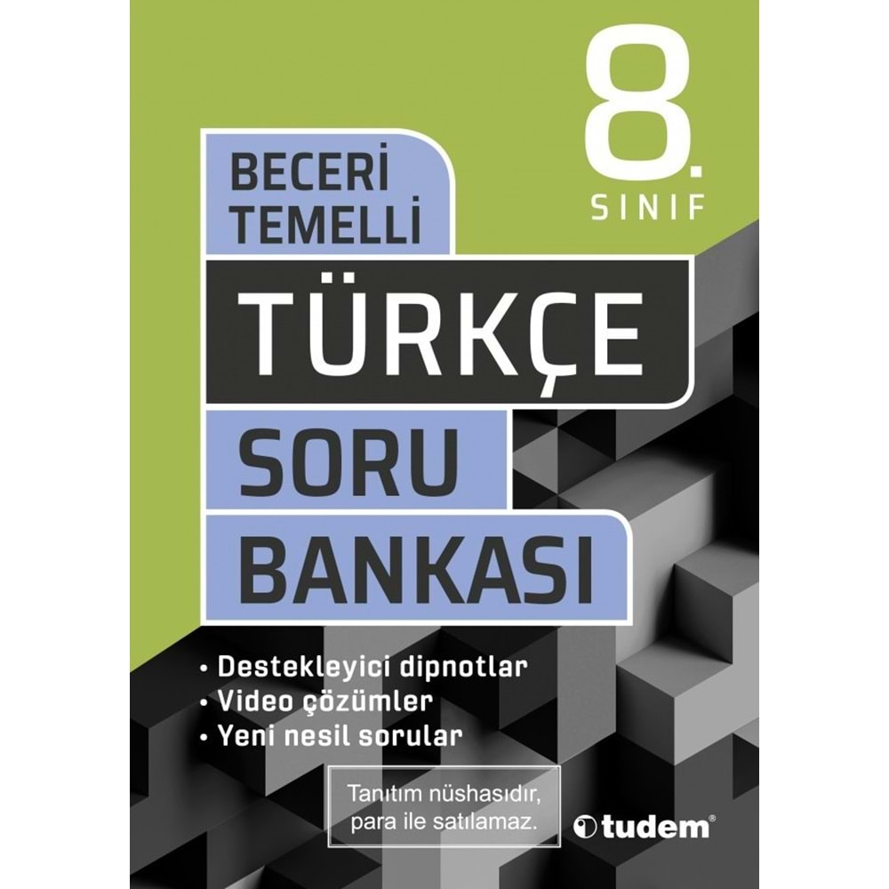 TUDEM 8.SINIF TÜRKÇE BECERİ TEMELLİ SORU BANKASI