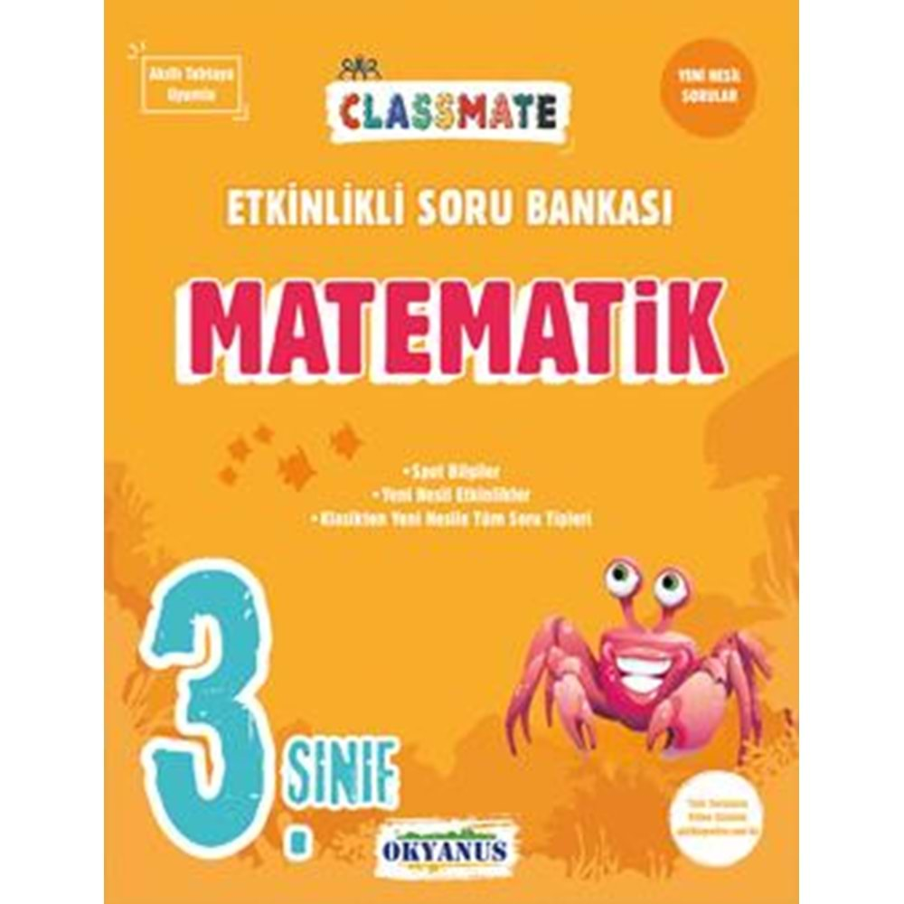 OKYANUS 3.SINIF CLASSMATE MATEMATİK ETKİNLİKLİ SORU BANKASI