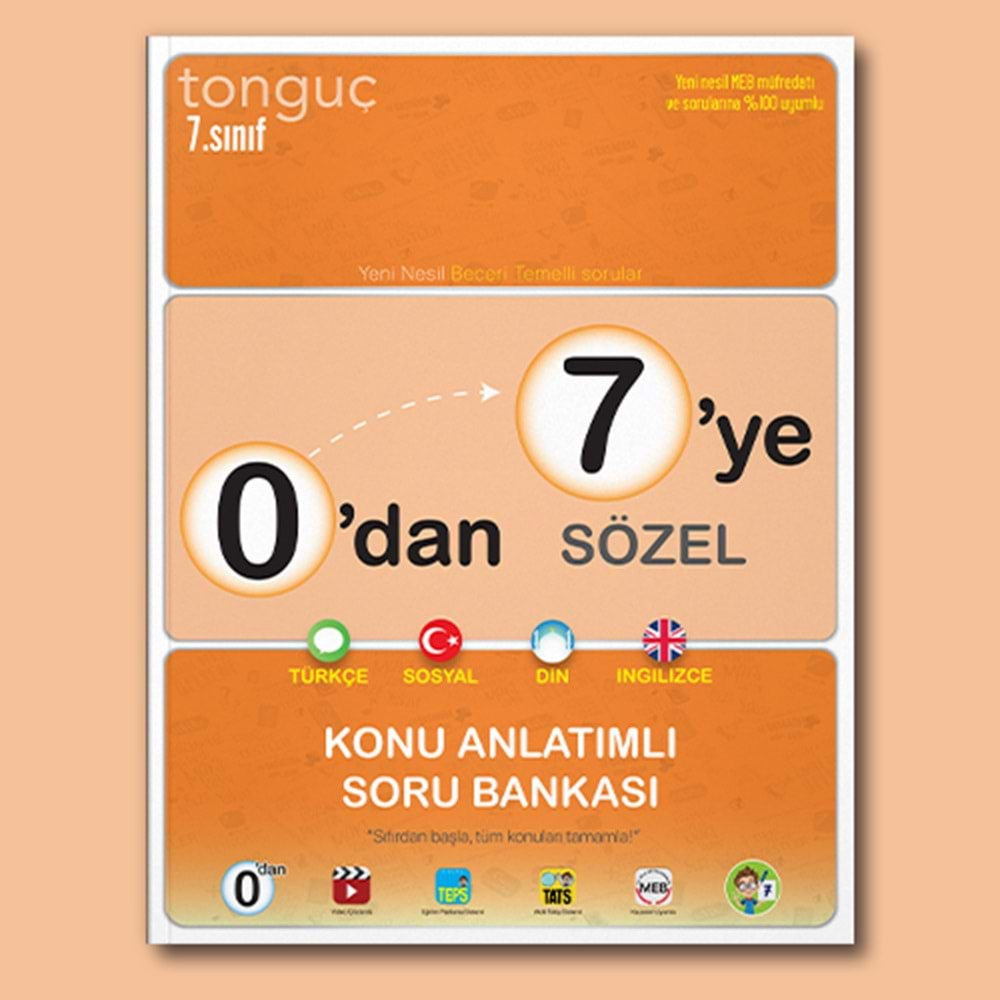 TONGUÇ 0 DAN 7 YE SÖZEL KONU ANLATIMLI SORU BANKASI