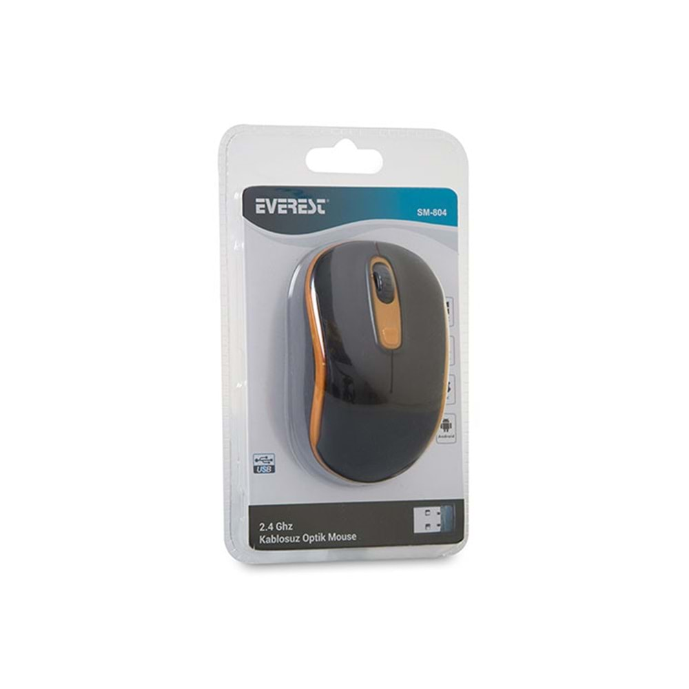 EVEREST SM-804 USB SİYAH TURUNCU MOUSE