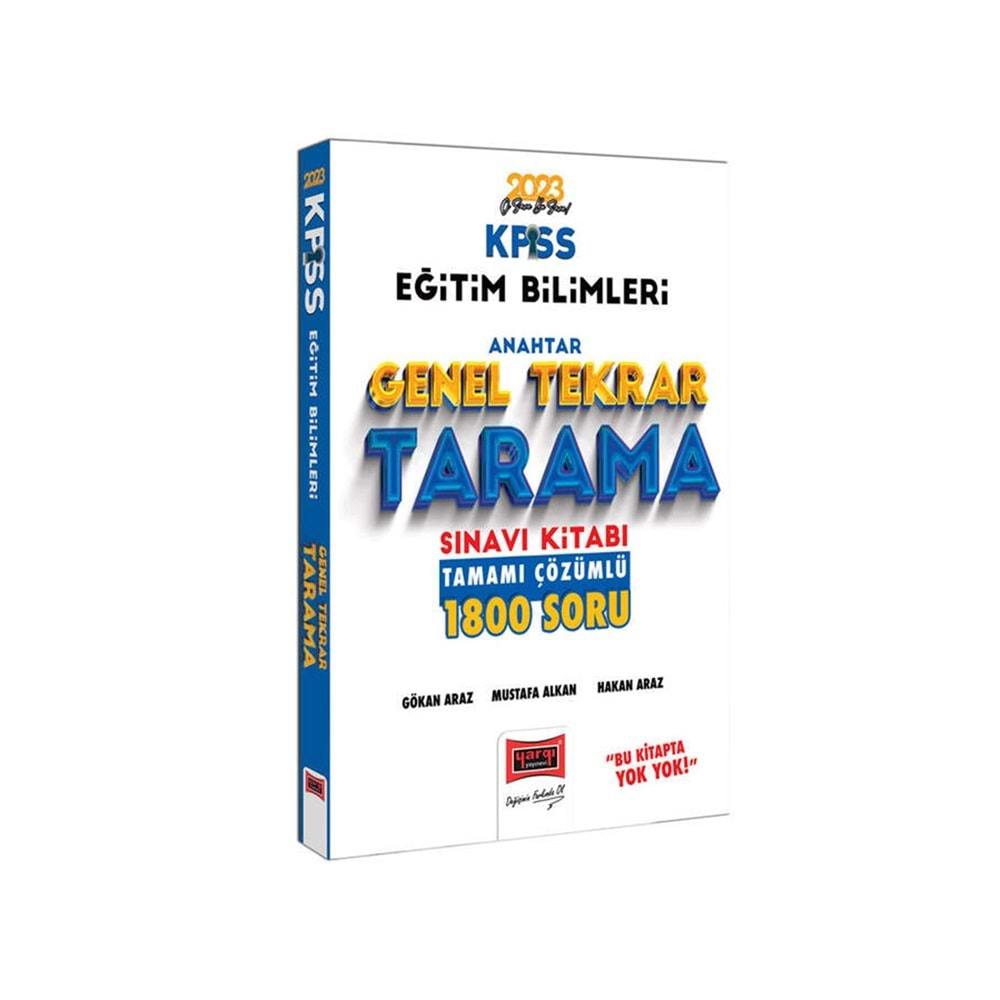 YARGI KPSS 2023 EĞİTİM BİLİMLERİ ANAHTAR SERİSİ TAMAMI ÇÖZÜMLÜ 1800 SORU GENEL TEKRAR TARAMA SINAVI KİTABI