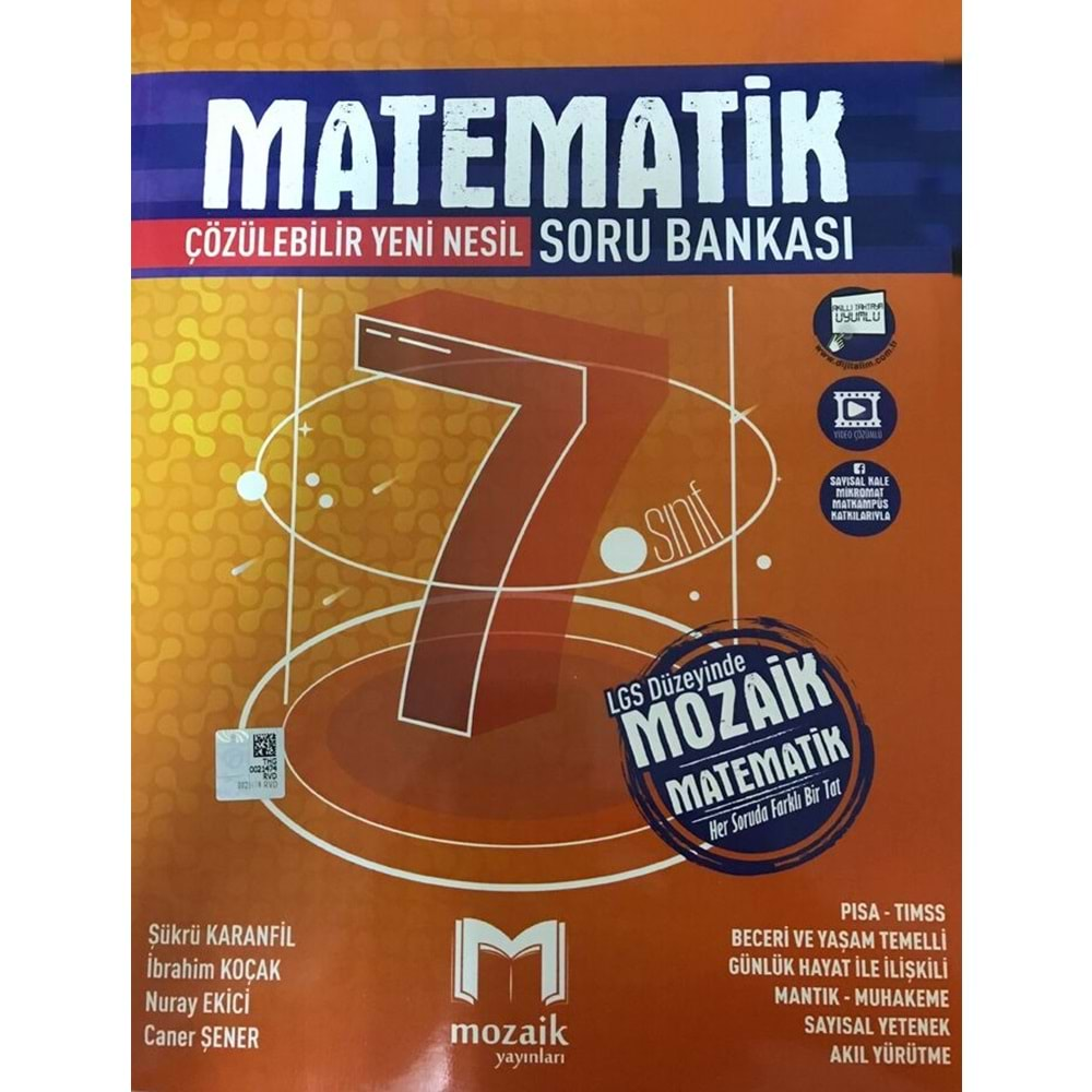 MOZAİK 7.SINIF MATEMATİK SORU BANKASI-2023