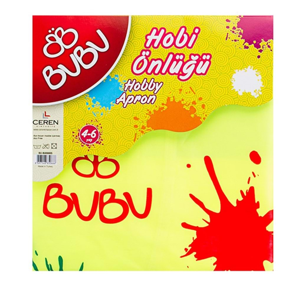 BUBU BOYAMA ÖNLÜĞÜ 4-6 YAŞ SU GEÇİRMEZ-BUBU00005