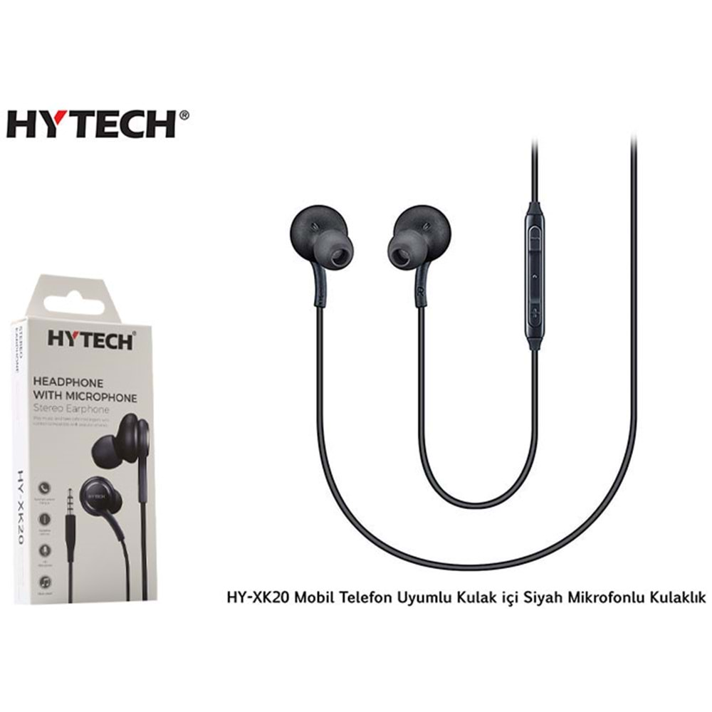 HYTECH HY-XK20 MOBİL TELEFON UYUMLU KULAK İÇİ SİYAH KULAKLIK