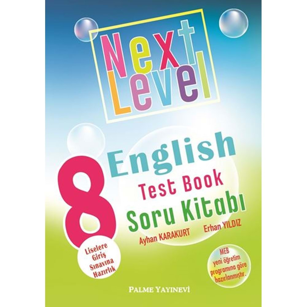 PALME 8.SINIF NEXT LEVEL ENGLISH TEST BOOK SORU KİTABI