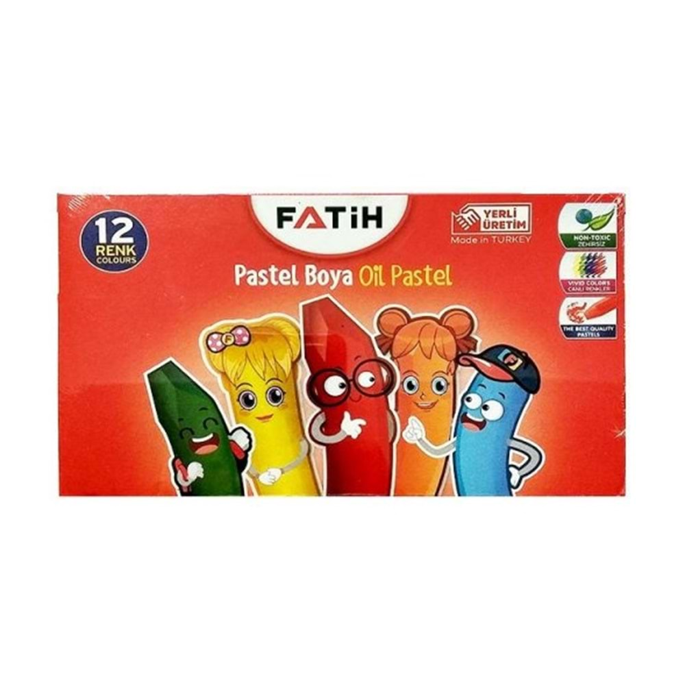 FATİH PASTEL BOYA KARTON KUTU 12 RENK-34012