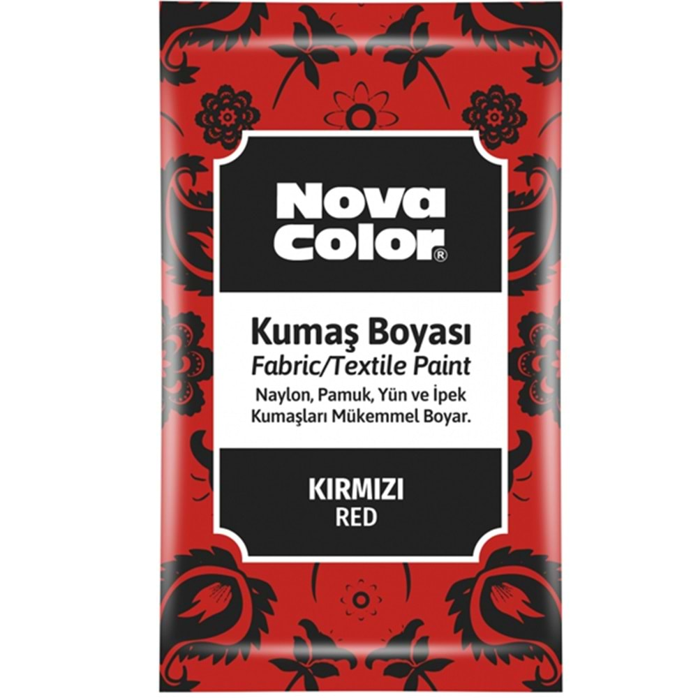 NOVA COLOR KUMAŞ BOYASI TOZ 12 GR KIRMIZI-NC-901