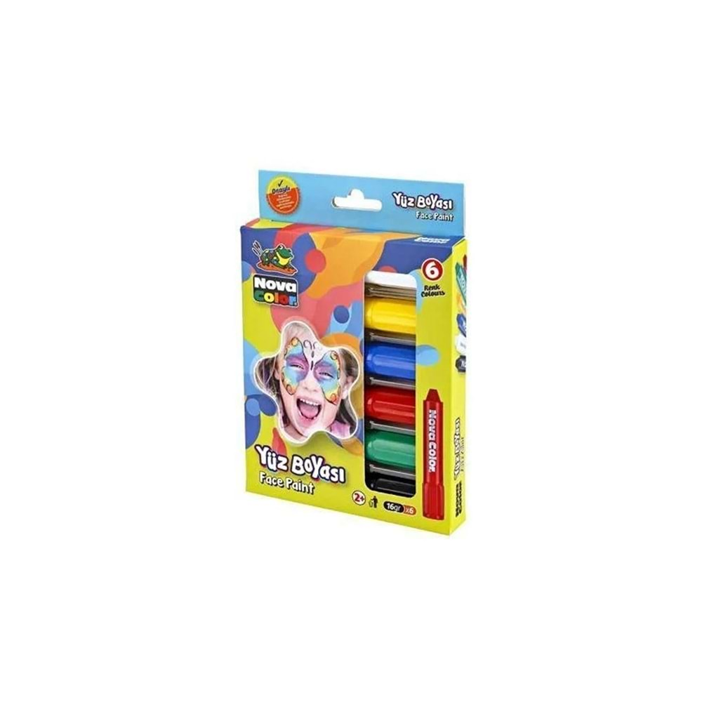 NOVA COLOR YÜZ BOYASI 6 LI SET-NC-212