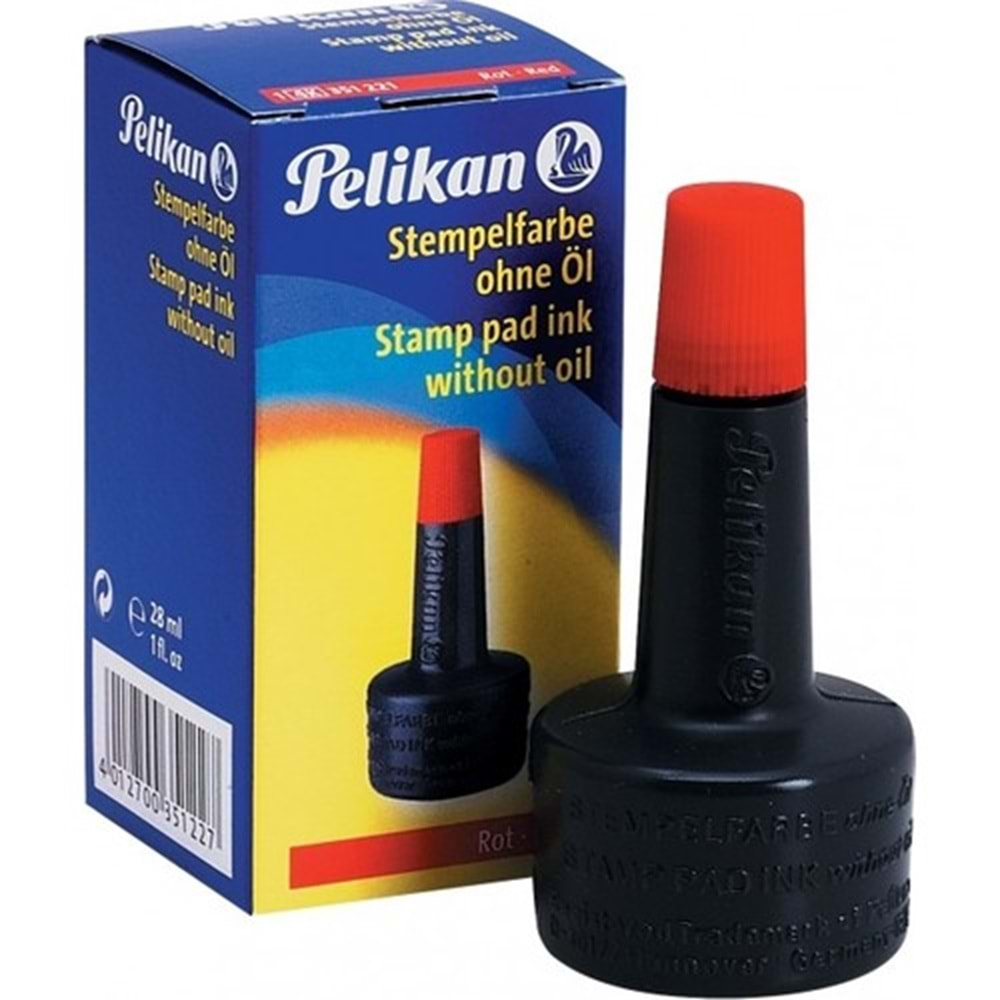 PELİKAN ISTAMPA MÜREKEBİ KIRMIZI 351221 28ml