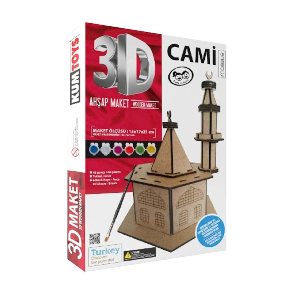 KUMTOYS 3D AHŞAP MAKET KÜÇÜK-KM5252