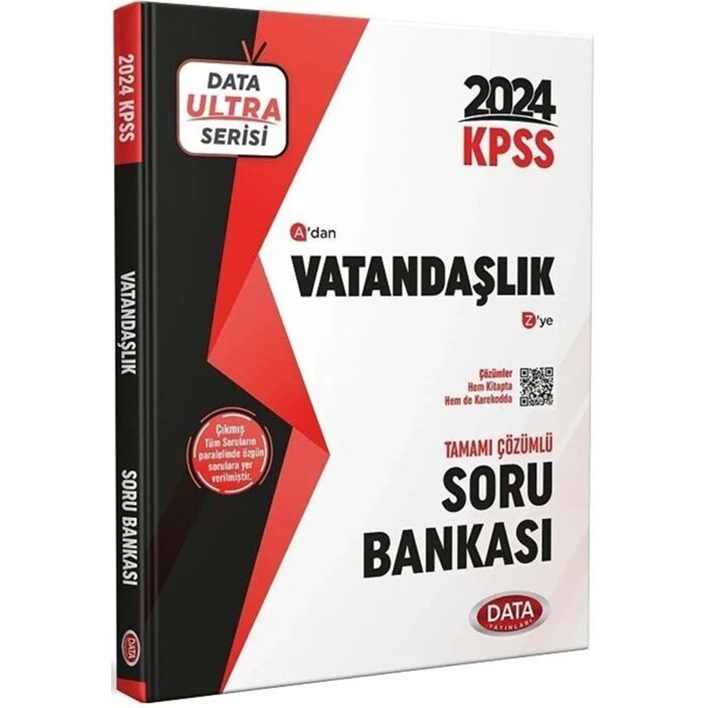 DATA KPSS 2024 ULTRA SERİSİ VATANDAŞLIK TAMAMI ÇÖZÜMLÜ SORU BANKASI