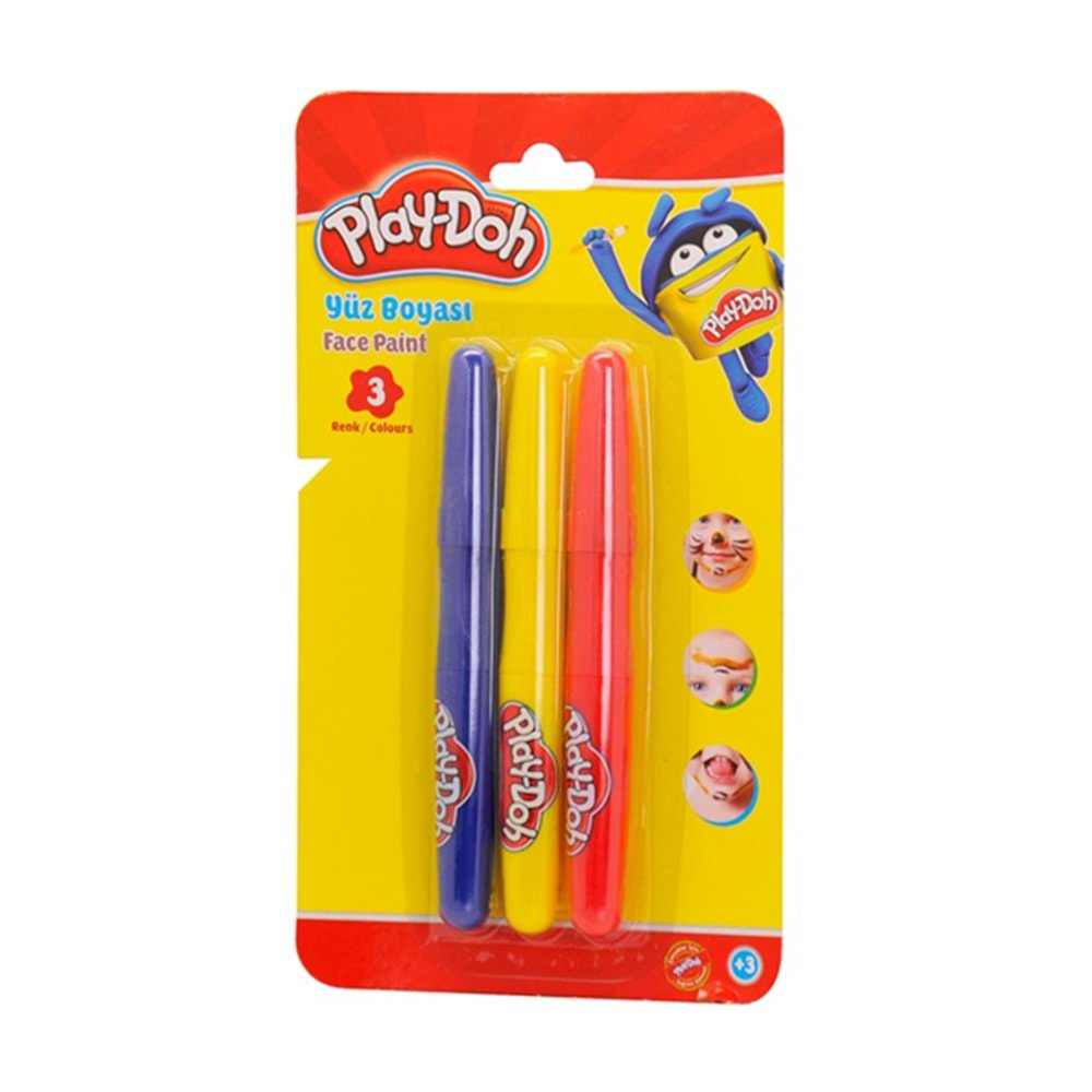 PLAY-DOH YÜZ BOYASI 3 RENK-PLAY-YU002