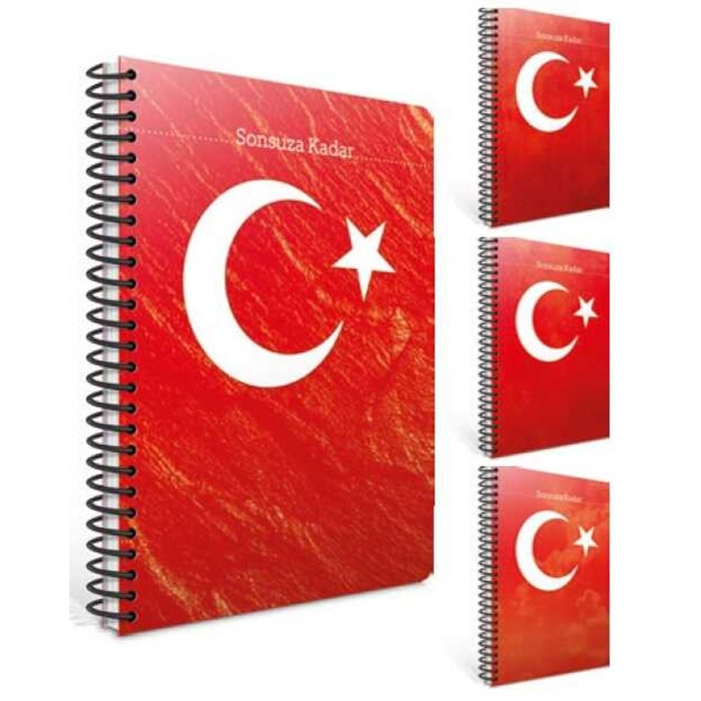 GIPTA SONSUZA KADAR A4 80 YAPRAK KARELİ SPİRALLİ DEFTER-6494