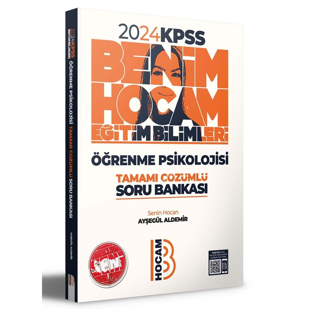 BENİM HOCAM KPSS 2025 EĞİTİM BİLİMLERİ ÖĞRENME PSİKOLOJİSİ TAMAMI ÇÖZÜMLÜ SORU BANKASI