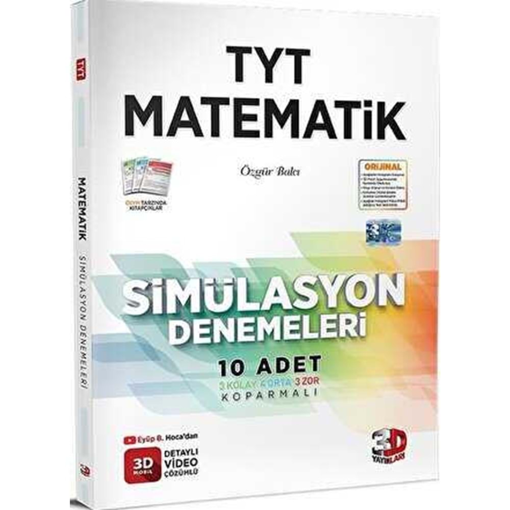 ÇÖZÜM 3D TYT MATEMATİK SİMÜLASYON DENEMELERİ-2025