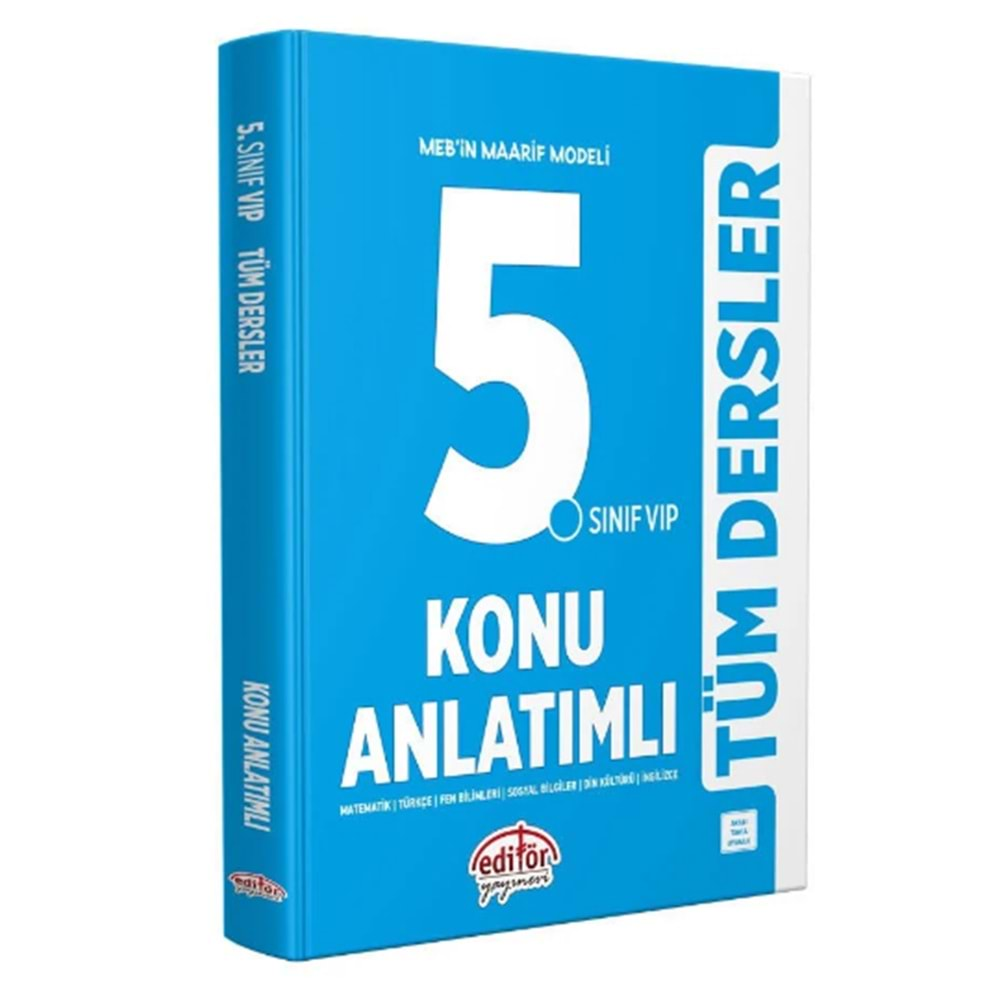 EDİTÖR 5.SINIF VİP TÜM DERSLER KONU ANLATIMLI