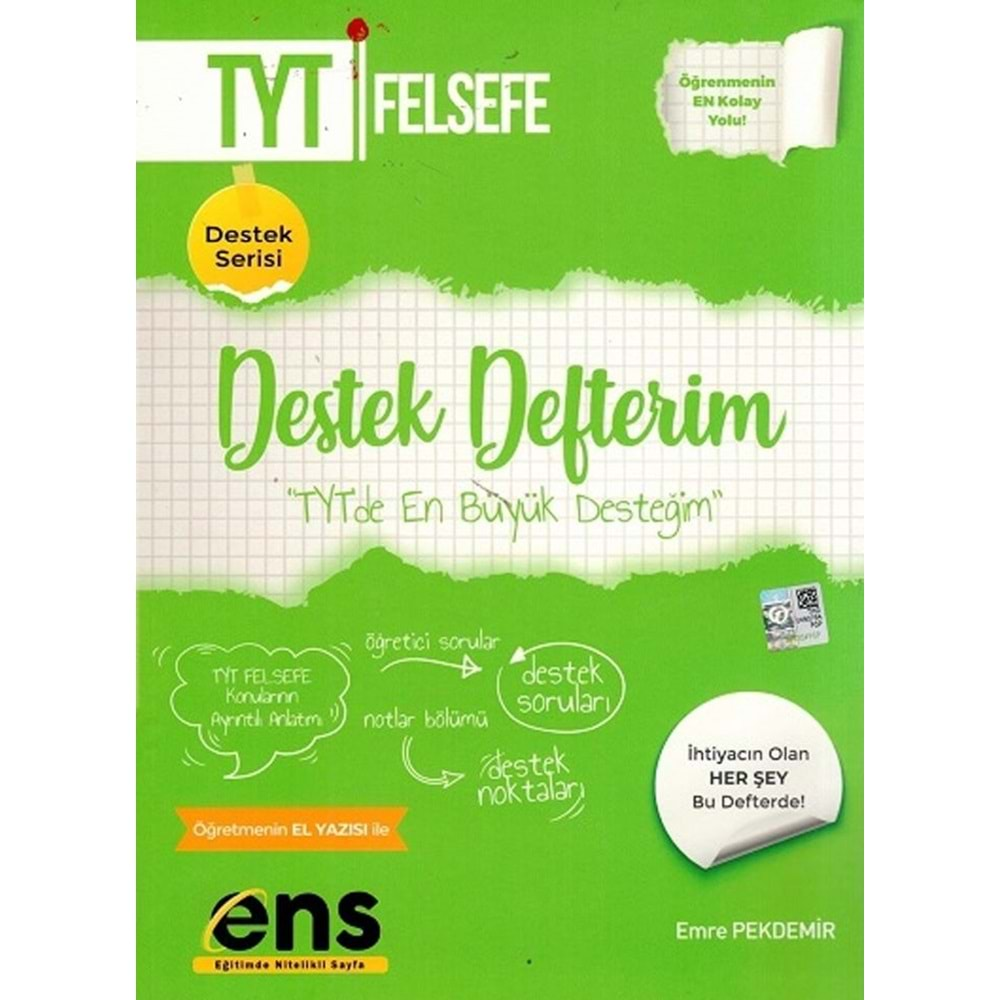 ENS TYT FELSEFE DESTEK DEFTERİM