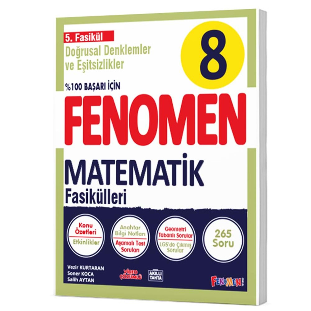 GAMA FENOMEN 8.SINIF MATEMATİK 5.FASİKÜL(DOĞRUSAL DENKLEMLER VE EŞİTSİZLİKLER)