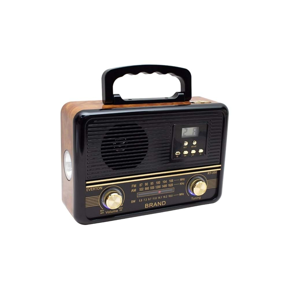 EVERTON RT-356 BLUETOOTH USB/SD/FM/IŞIKLI NOSTALJİK RADYO