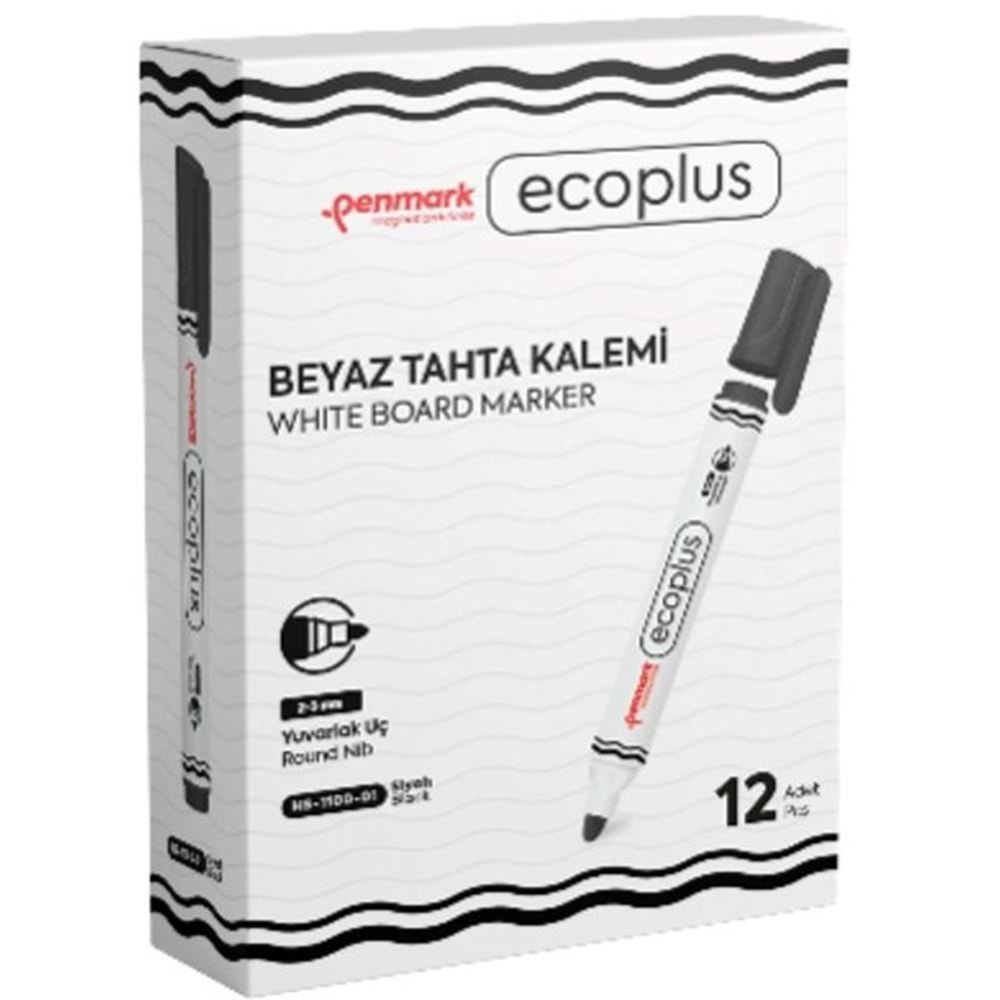 PENMARK BEYAZ TAHTA KALEMİ ECOPLUS SİYAH-HS-1100-01