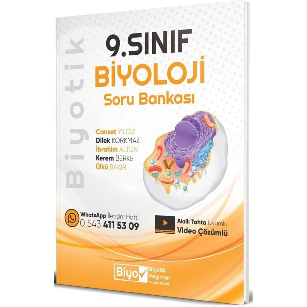 BİYOTİK 9.SINIF BİYOLOJİ SORU BANKASI-2024