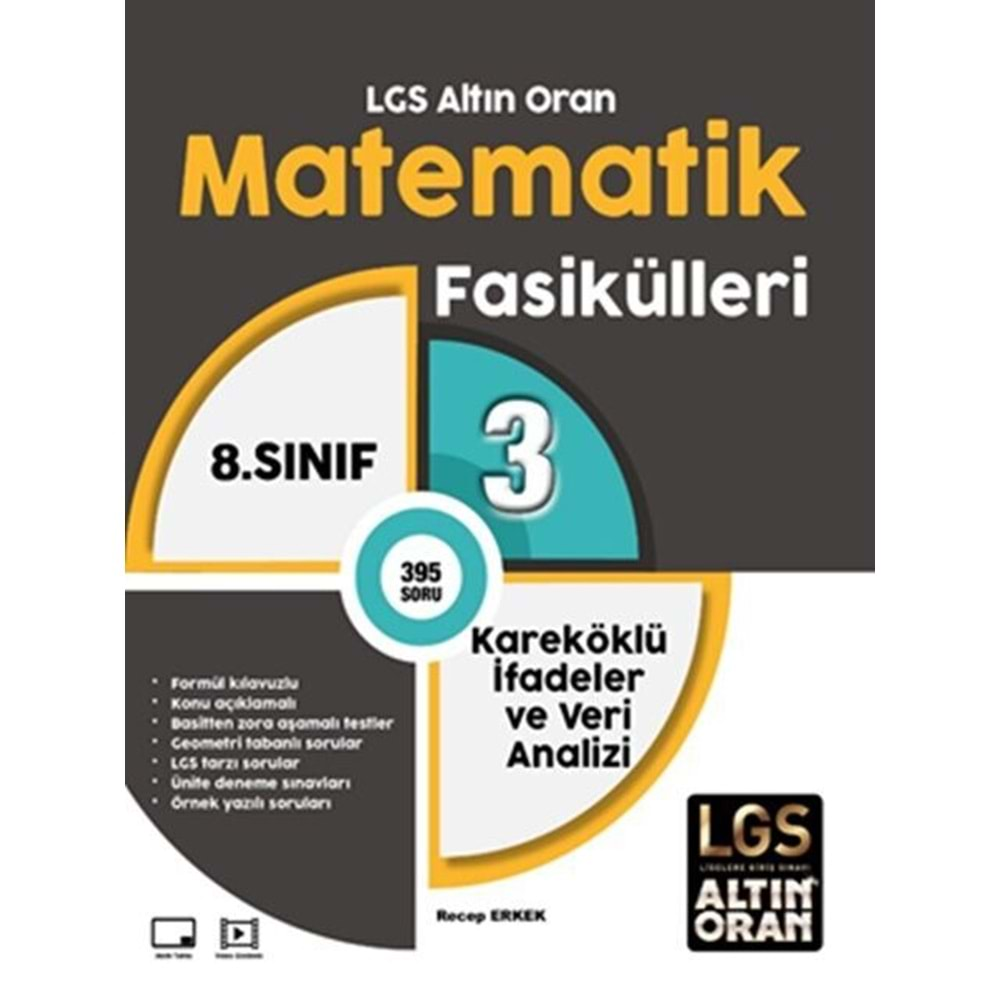 PALME 8.SINIF LGS ALTIN ORAN MATEMATİK FASİKÜLLERİ 3 KAREKÖKLÜ İFADELER VE VERİ ANALİZİ