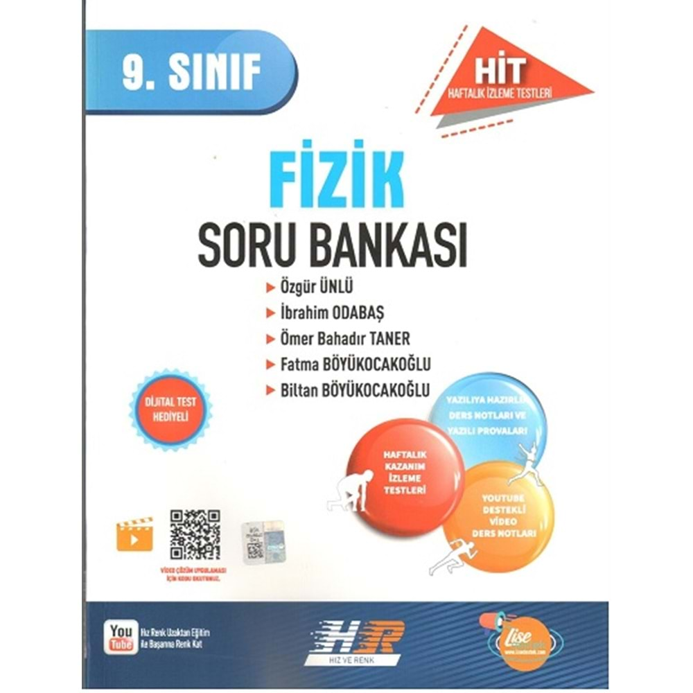 HIZ VE RENK 9.SINIF FİZİK HİT SORU BANKASI-2024