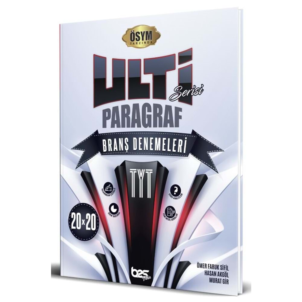 BES TYT ULTİ SERİSİ 20*20 PARAGRAF DENEMELERİ-2023