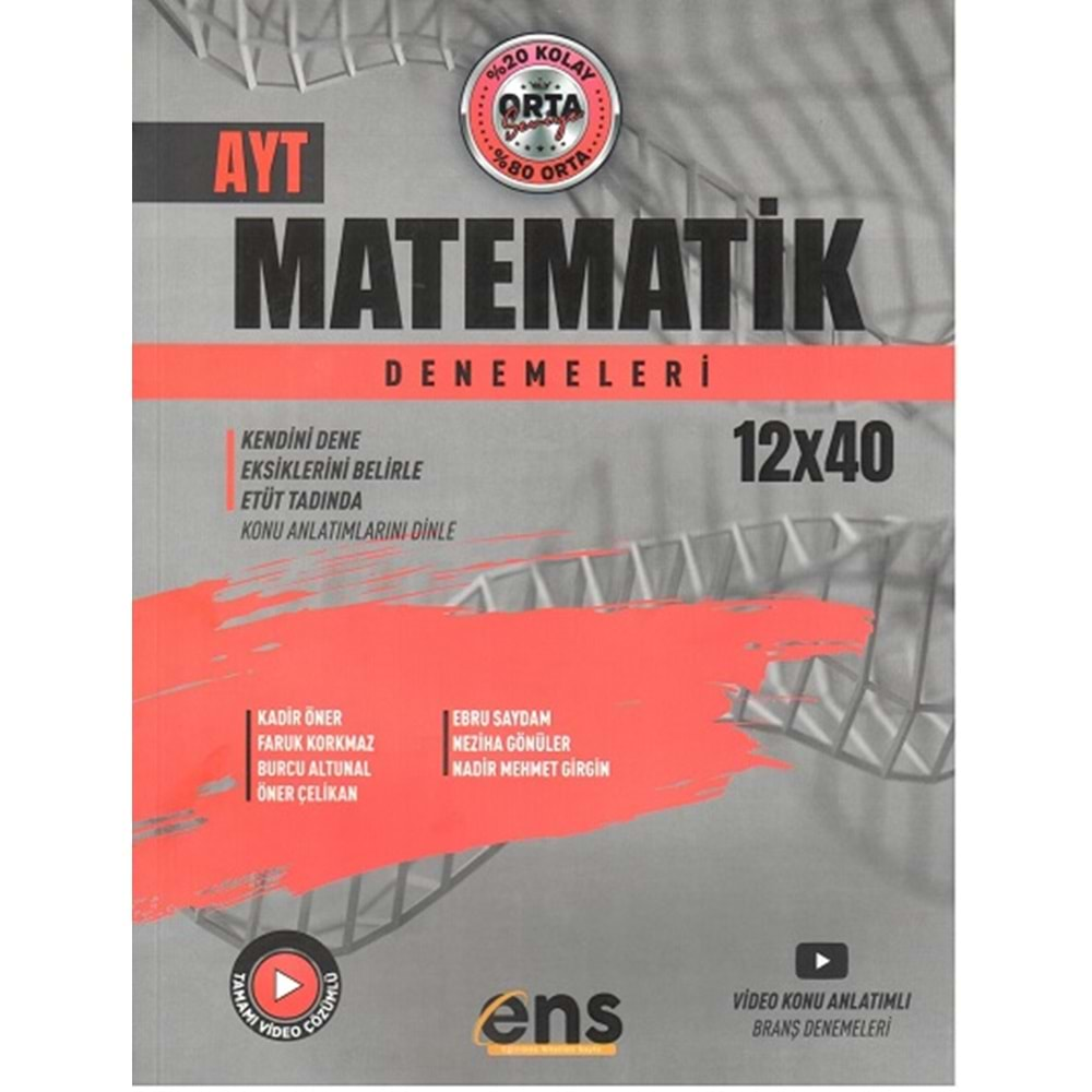 ENS AYT MATEMATİK 12*40 DENEMELERİ-2023