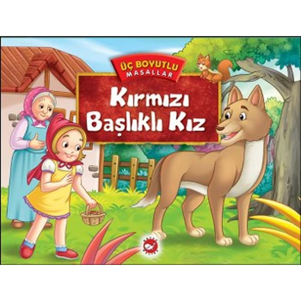 ÜÇ BOYUTLU KIRMIZI BAŞLIKLI KIZ-BEYAZ BALİNA