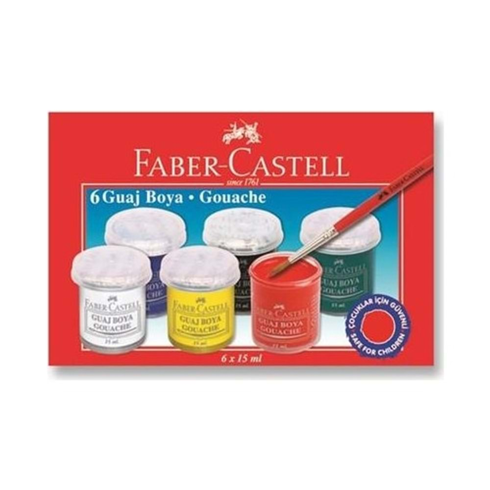 FABER CASTELL 6 RENK GUAJ BOYA 160400