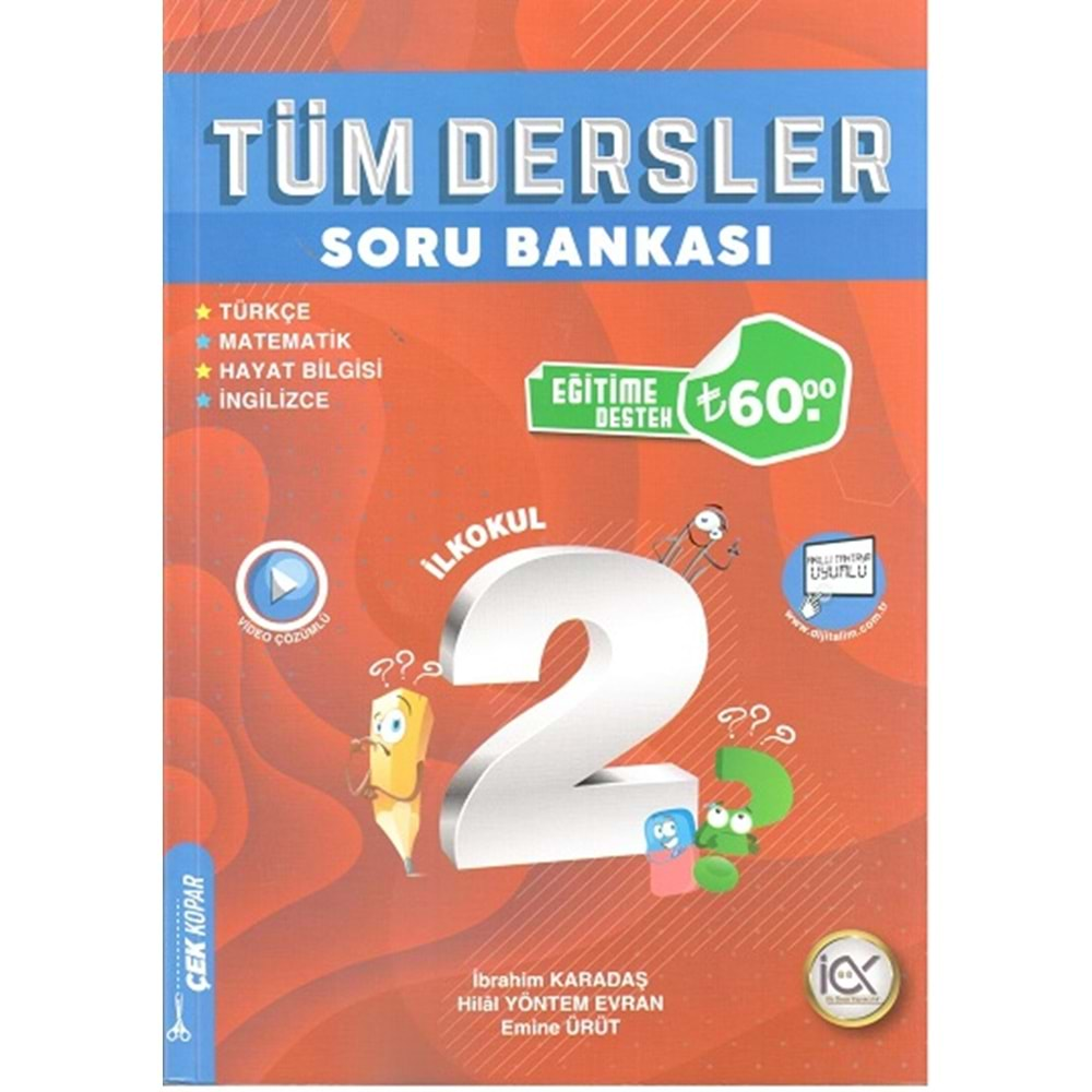 İLK ÖNCE 2.SINIF TÜM DERSLER SORU BANKASI EĞİTİME DESTEK-2024