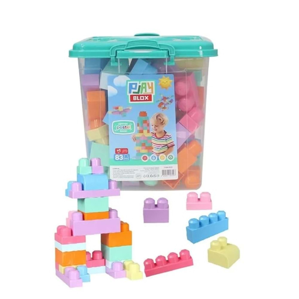 TORUTOYS PLAY BLOX PASTEL RENKLER 83 PARÇA KOVALI LEGO-3097