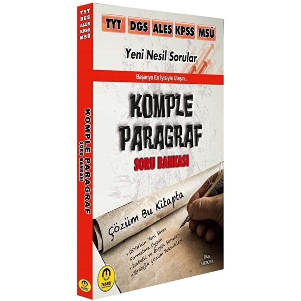 TASARI TYT-DGS-ALES-KPSS-MSÜ KOMPLE PARAGRAF SORU BANKASI