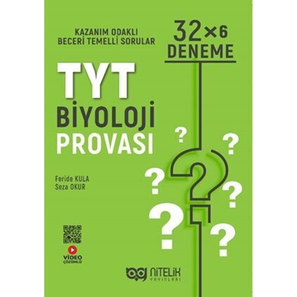 NİTELİK TYT BİYOLOJİ PROVASI 32*6 DENEME