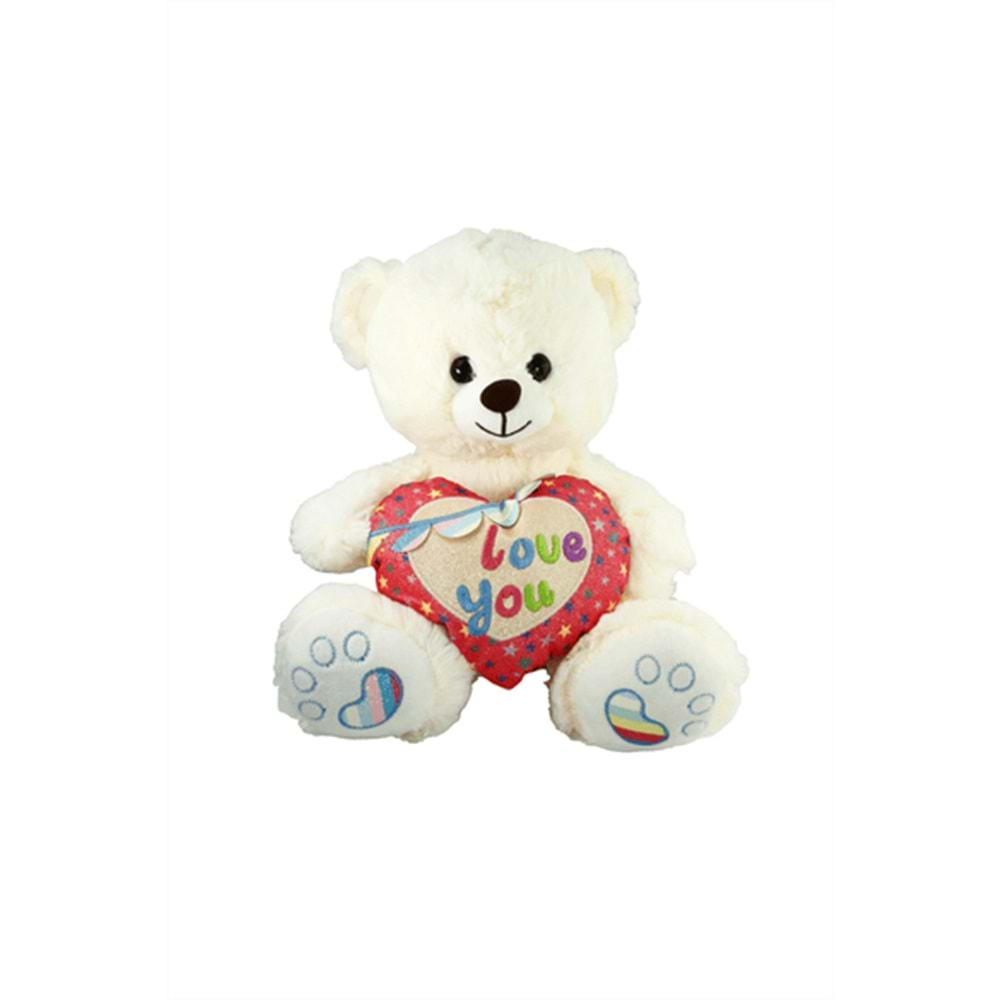 VARDEM PELUŞ 30 CM KALPLİ AYI (LOVE YOU)-JH2324