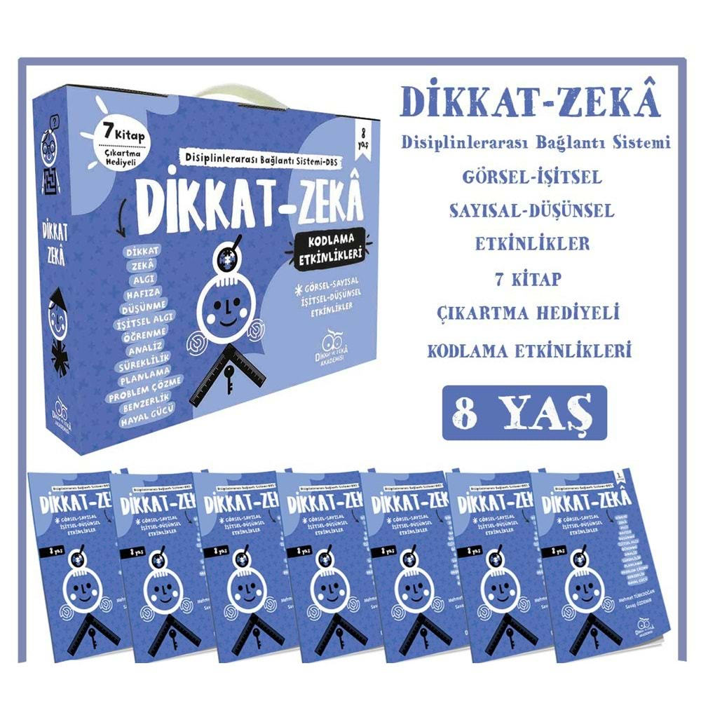 DİKKAT VE ZEKA SETİ 2.SINIF 8 YAŞ-DİKKAT VE ZEKA AKADEMİSİ