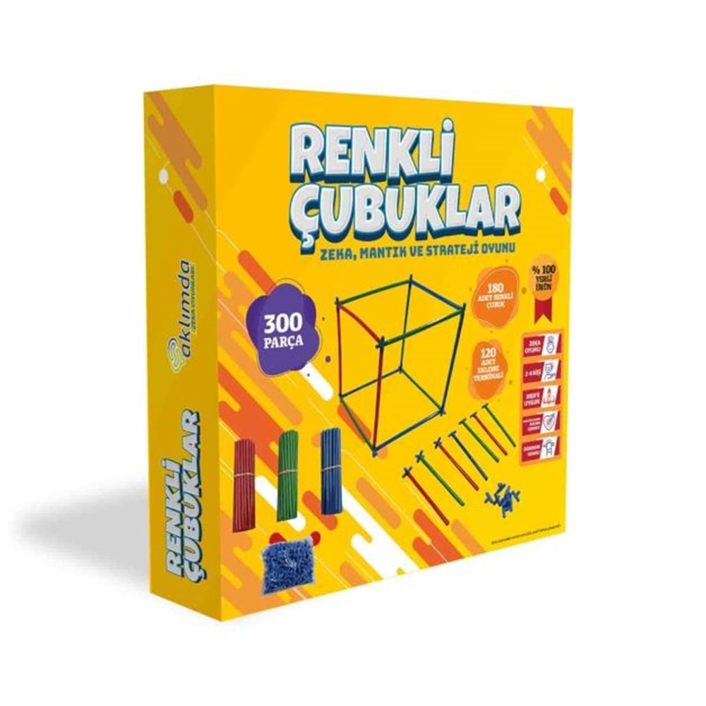 AKLIMDA ZEKA RENKLİ ÇUBUKLAR 300 PARÇA